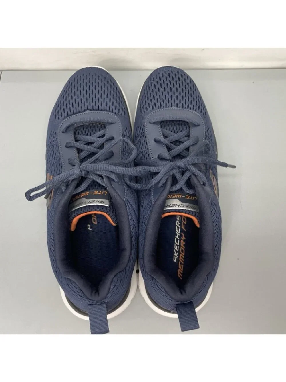 Skechers Track Moulton Sneakers Shoes Lightweight Trainers Comfort Blue Mens 8.5